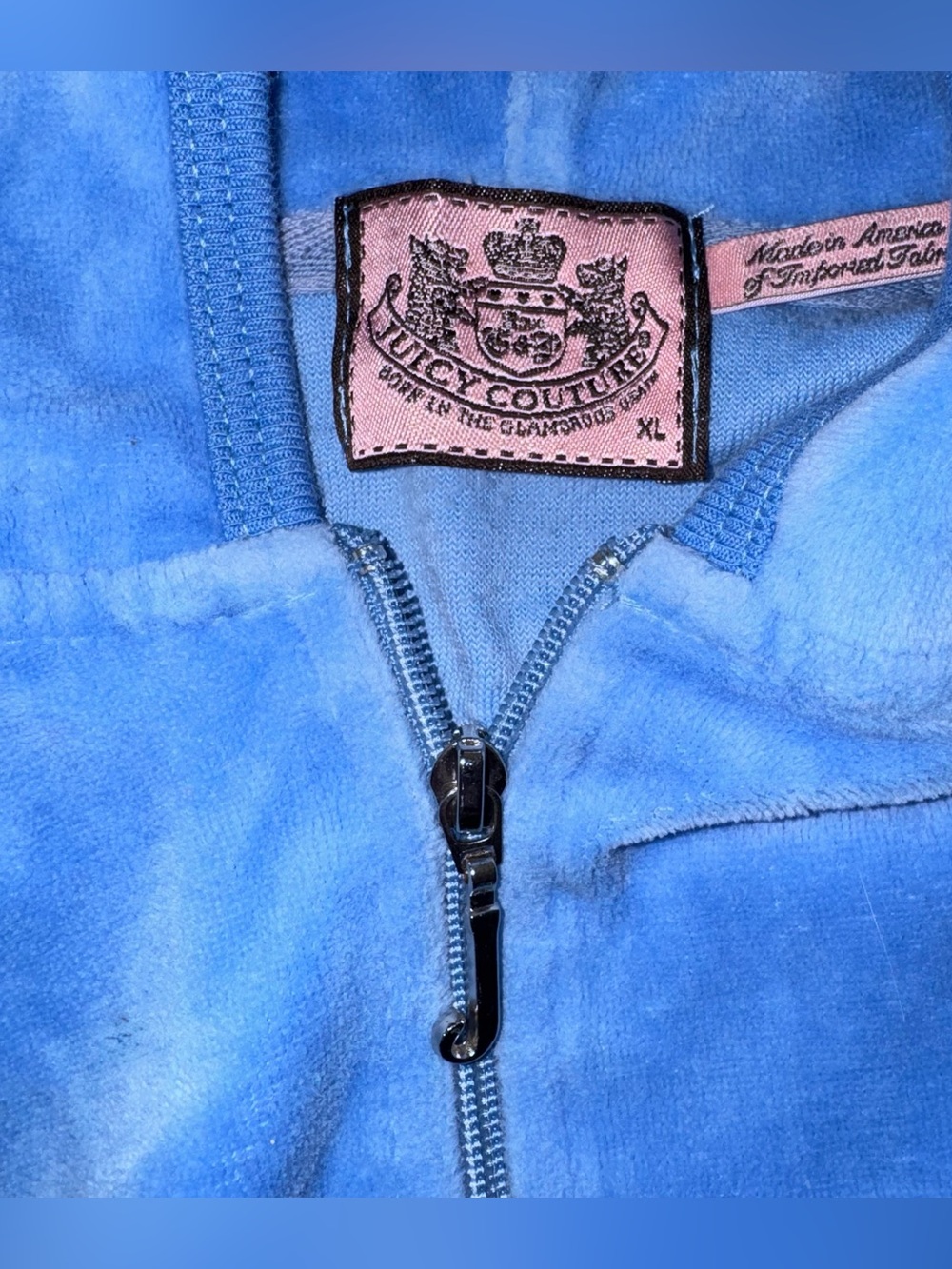 Juicy Couture Sky Blue Velour Zip Hoodie & Joggers - Picture 5 of 14
